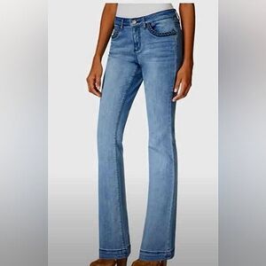 Earl Braided Front Bootcut Flare Jeans